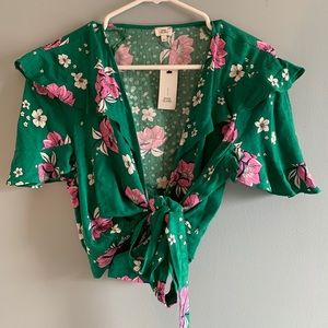 River Island Front Tie Crop Top